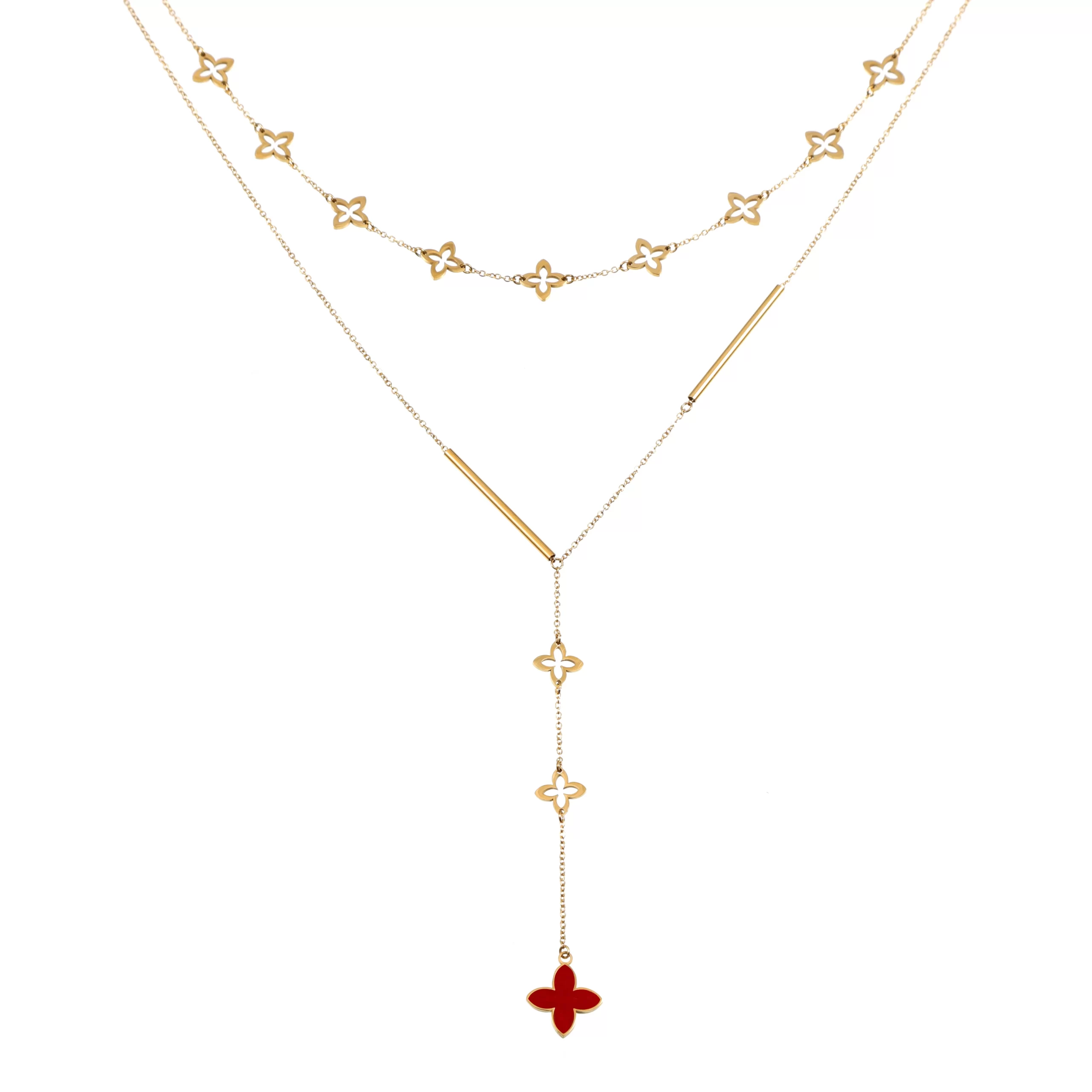 Louis Vuitton Gold Layered Necklace